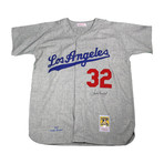 Sandy Koufax Signed Mitchell + Ness Brooklyn Dodgers Jersey