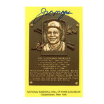 Joe Morgan Signed Hall of Fame Plaque Postcard