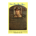 Duke Snider Signed Hall Of Fame Plaque Postcard