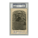 Cy Young Signed Hall Of Fame Plaque Postcard