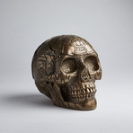 Bronze Aztec Skull