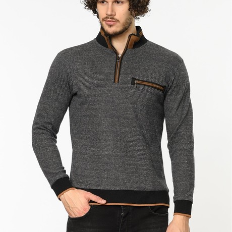 Quarter-Zip Sweatshirt // Dark Blue (M)