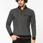 Quarter-Zip Sweatshirt // Dark Blue (M)