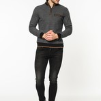 Quarter-Zip Sweatshirt // Dark Blue (M)