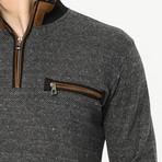 Quarter-Zip Sweatshirt // Dark Blue (M)