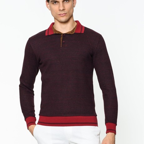 1020 Sweatshirt // Patterned Burgundy (M)