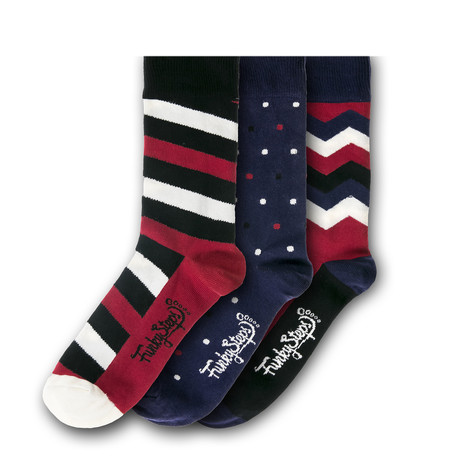 Socks // Red + White + Blue // Set of 3