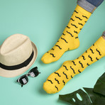 Socks // Teal + Yellow + Black // Set of 7