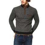Quarter-Zip Sweatshirt // Black (L)