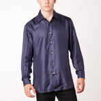 Davis Long Sleeve Fitted // Brittany Blue (M)