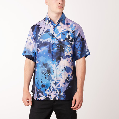 Short Sleeve Button Up // Navy (S)