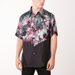 Mauricio Short Sleeve Fitted // Pink On Black (M)