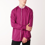Aaron Long Sleeve Fitted Shirt // Pink (M)