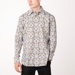 Tomas Long Sleeve Regular Fit Shirt // Sky Blue + Mustard (M)