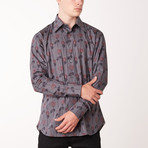 Tanner Long Sleeve Regular Fit Shirt // Cloud + Brioni Red (2XL)