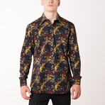 Willis Long Sleeve Regular Fit Shirt // Black + Sun (XL)