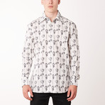 Efrain Long Sleeve Regular Fit Shirt // White + Black (M)