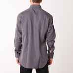 Kurt Long Sleeve Fitted Shirt // Anthracite (M)
