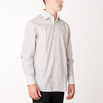 Art Long Sleeve Regular Fit Shirt // White + Navy (L)