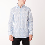 Percy Long Sleeve Regular Fit Shirt // White + Bluette (L)