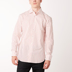 Ambrose Long Sleeve Regular Fit Shirt // White + Brioni Red (XL)