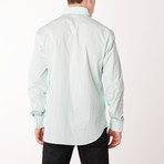 Lenard Long Sleeve Regular Fit Shirt // Aqua + White (2XL)