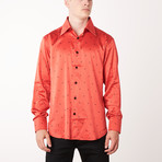 Zachary Long Sleeve Regular Fit Shirt // Brioni Red + Black (XS)