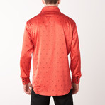 Zachary Long Sleeve Regular Fit Shirt // Brioni Red + Black (3XL)