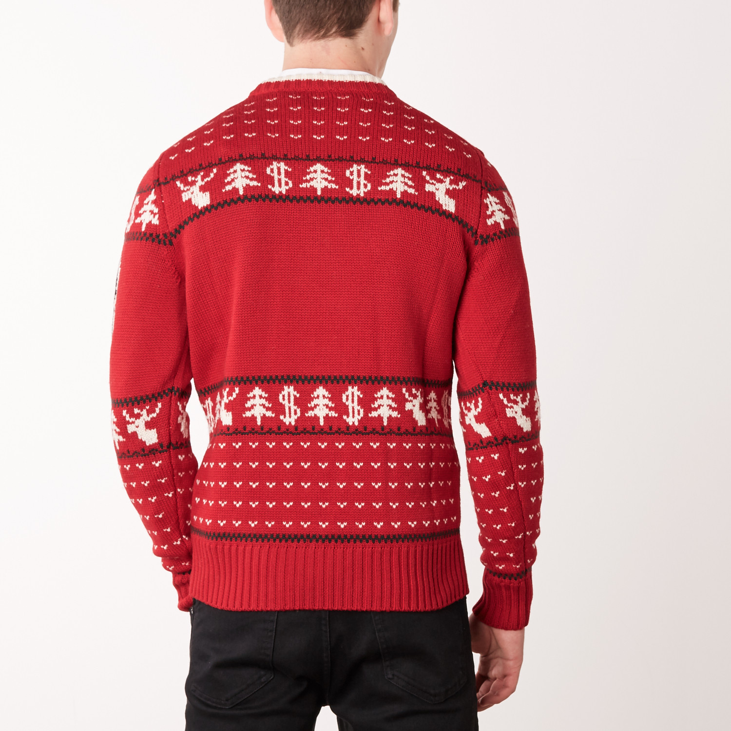 Knit Crewneck Sweater // Brioni Red + Black (Euro: 58) - Brioni - Touch ...