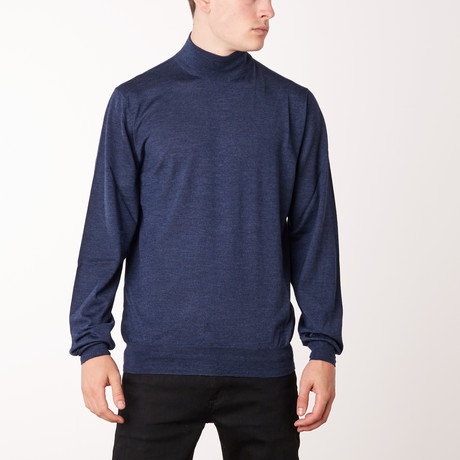 Knit Mock Turtleneck Sweater // Dark Storm (Euro: 46)