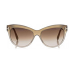 Tom Ford // Women's Lily Sunglasses // Brown Fade + Brown Gradient