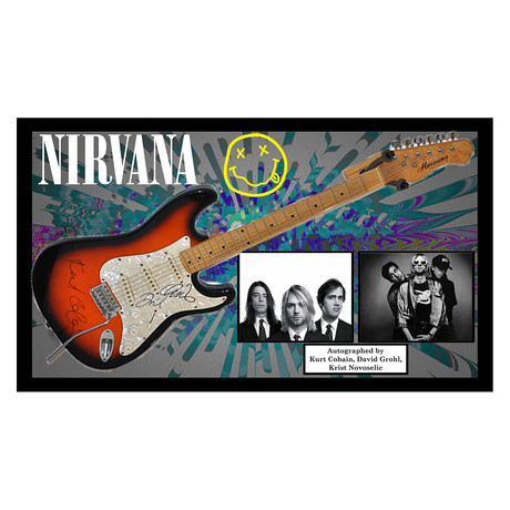 Framed Autographed Guitar // Nirvana