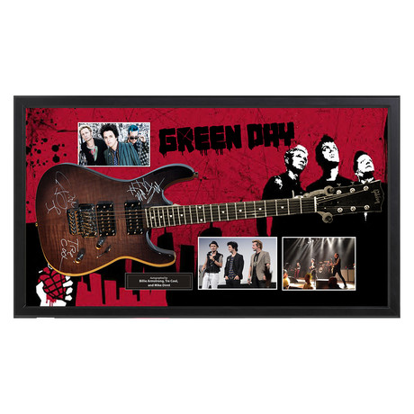 Framed Autographed Guitar // Green Day