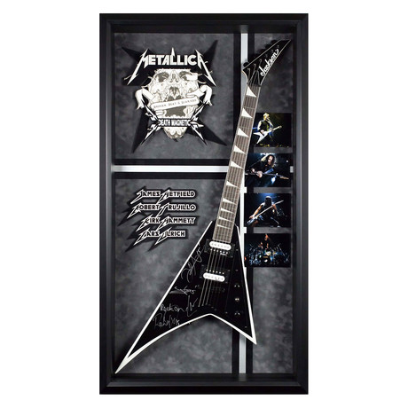 Framed Autographed Guitar // Metallica