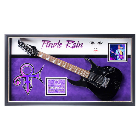 Framed Autographed Guitar // Prince "Purple Rain"