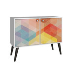 Emerald Double Side Table. 2.0 (White + Stamp)