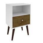 MarcyNightstand 1.0 (White + Rustic Brown)