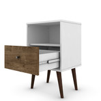MarcyNightstand 1.0 (White + Rustic Brown)