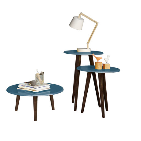 Linden End Tables (Aqua Blue)