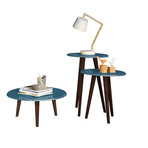 Linden End Tables (Aqua Blue)
