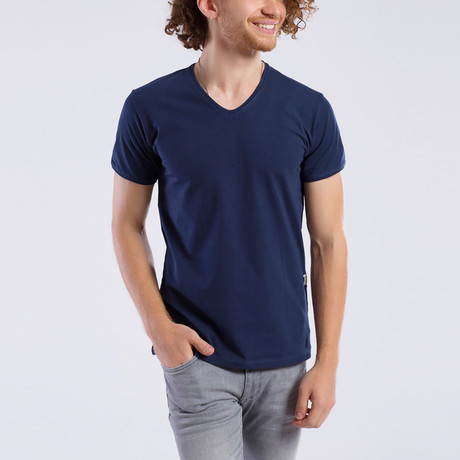 V-Neck T-Shirt // Navy (S)