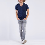 V-Neck T-Shirt // Navy (S)