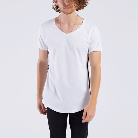 Striped Side T-Shirt // White (S)