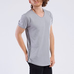 Striped Side T-Shirt // Gray (2XL)