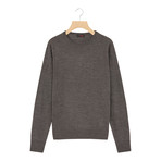 Wool Round Neck Pullover // Charcoal (S)
