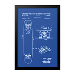 Skateboard Patent Print (Blue)