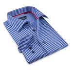 Button-Up Shirt // Navy Gingham (XL)