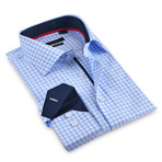 Button-Up Shirt // Blue Check (L)
