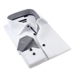 Alexander Button-Up Shirt // White + Black (L)
