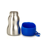 KONG Stainless Steel Dog Water Bottle // Blue